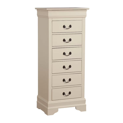 Glory Furniture Louis Phillipe 7 Drawer Lingerie Chest in Cherry
