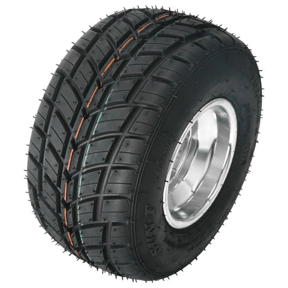High Performace Go Kart Tire and Rim, 10x4.50-5 Go Kart Front Wheel and Tire Fit Bolt Pattern 48mm w/ 3 Holes for Go Kart Drift Trike Buggy Racing Cart, Non-Slip Tread, Aluminum Alloy Rim (2)