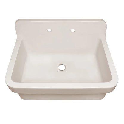 Whitehaus Old Fashioned Country Fireclay Utility Sink with High Backsplash