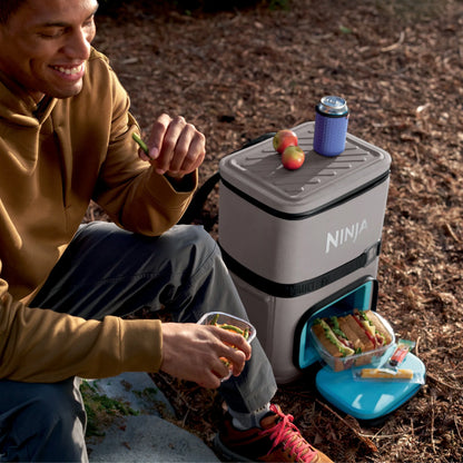 Ninja Outdoor FrostVault Go 24-Can Soft Cooler with Cold Dry Zone, Lakeshore Blue - FF124NV