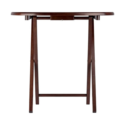 Winsome Nathan 5-Piece Snack Table Set, Oval Tops, Cappuccino Finish