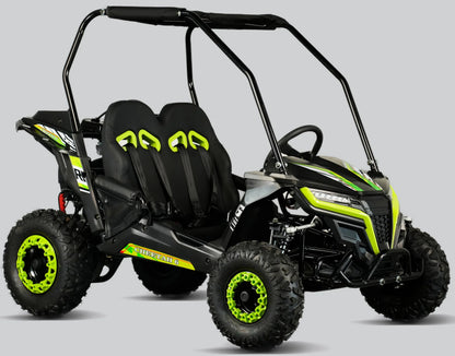 TrailMaster Cheetah 6 Youth Go-Kart - 163cc 5.5HP Engine, 4-Point Safety Belt, Remote Kill, Speed Governor, Suitable for Kids 6-12. with Pre-Assembled Version Now! (Pre-Assembled, Blue)