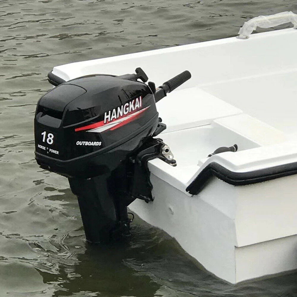 Oukaning 2Stroke 18HP Outboard Motor Fishing Boat Engine Motor Water Cooling CDI Ignition