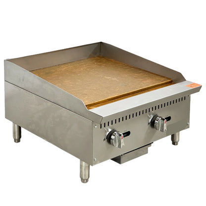 NSF 36 in. Commercial Griddle 90,000BTU Gas Griddle, 3 Burner Heavy-Duty Stainless Steel Countertop Griddle