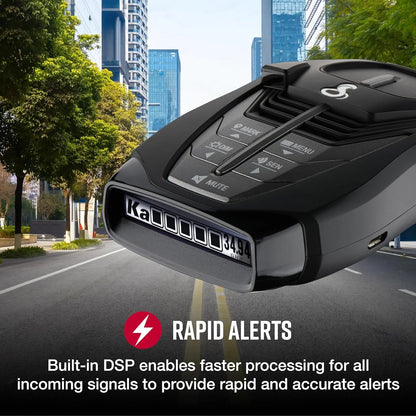 Cobra RAD 480i Connected Radar Detector, Long Range, Bluetooth, Front & Rear Detection + CarPlay (New)