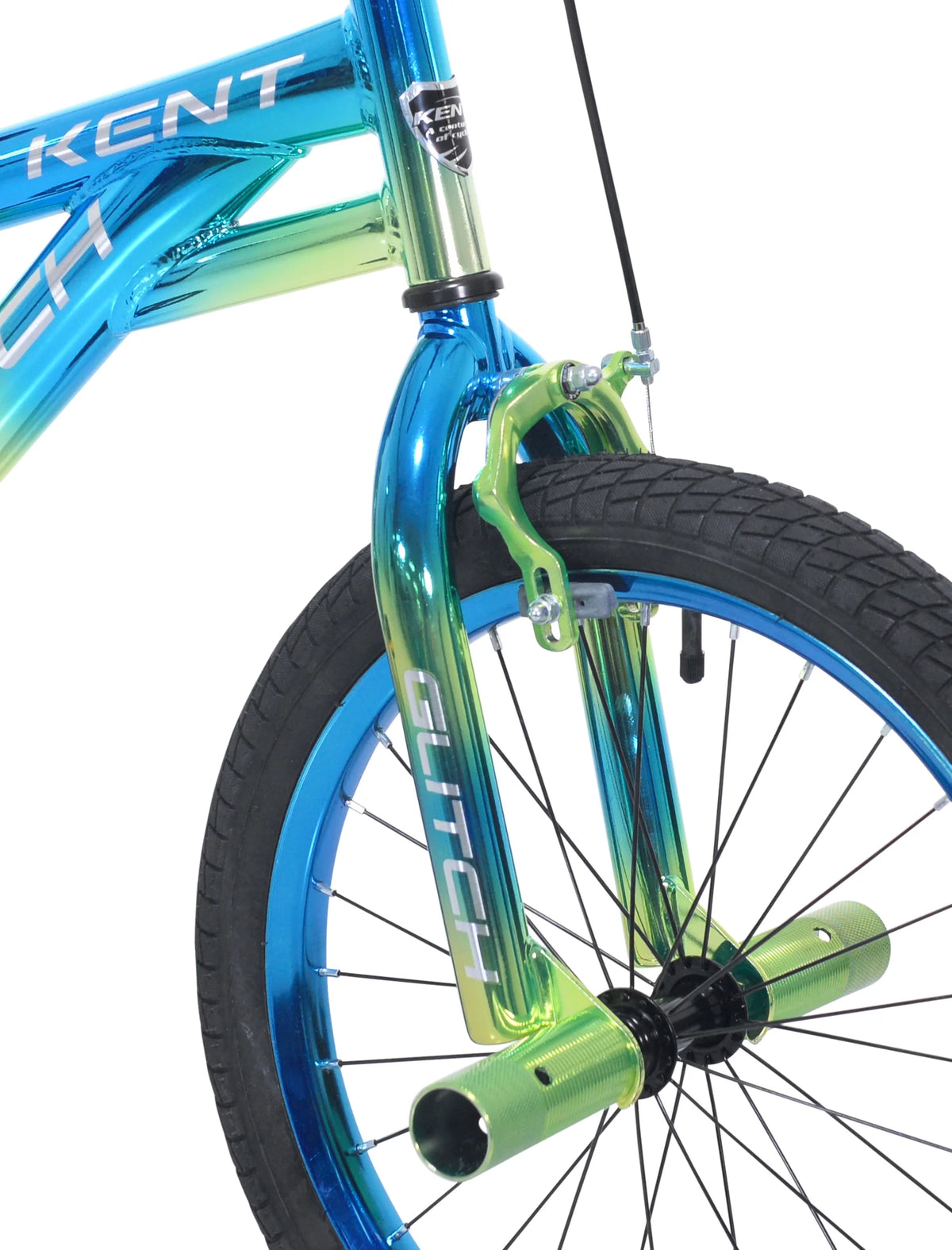 18" Kent Glitch BMX Child Bicycle, 18" Wheels, Kids Ages 6-12 Years, Blue/Green