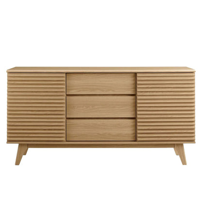 Modway Render 63" Sideboard Buffet Table or TV Stand in Oak