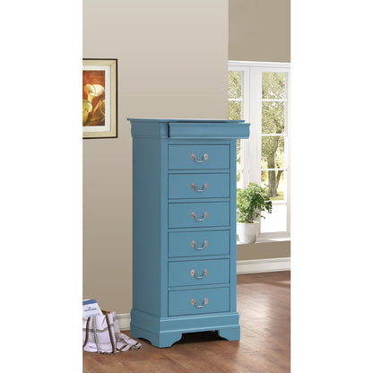 Glory Furniture Louis Phillipe 7 Drawer Lingerie Chest in Cherry