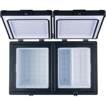 12V Car Fridge 50L 12/24V DC 110-240V AC Portable Freezer Compressor Cooler 0℉-50℉ 3-Year Warranty