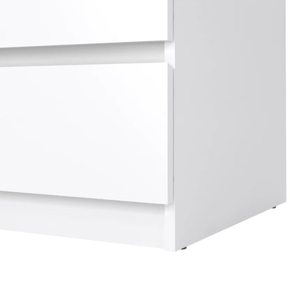 Tvilum Scottsdale 3 Drawer Chest Dresser for Adults, White High Gloss