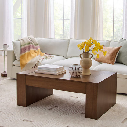 Better Homes & Gardens Ezra Oversized Coffee Table, Walnut