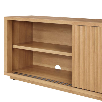 Beautiful Fluted TV Stand for TV��s up to 70�� by Drew Barrymore, Rich Black Finish