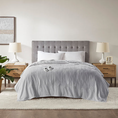 Serta Gray Polyester  Electric Blanket, Queen