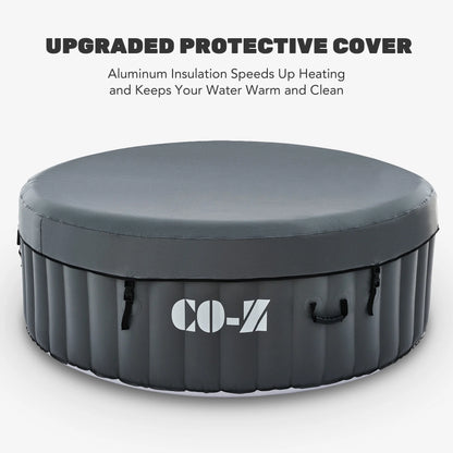 CO-Z 6ft Inflatable Hot Tub Pool with Massage Jets, Green