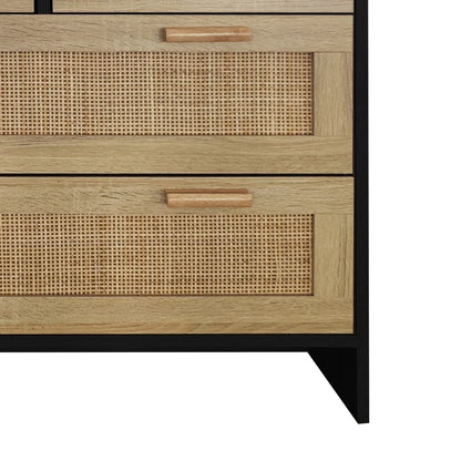 Tcbosik 4-Drawers Dresser, 31.5" Storage Chest of Drawers for Bedroom, Easy to Assemble, Natural