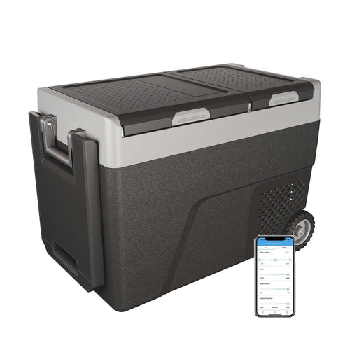 12 Volt Refrigerator, Electric Cooler, Portable Freezer, 12V Fridge -4℉~68℉, 12V Cooler with Wheels & 2 Baskets for Travel, Truck, Boat, Camping