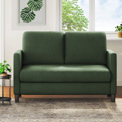 Domusensus Sofas for Living Room, 82" Loveseat Sofa, Couches for Living Room Included 2 Pillows, Teddy Fleece Love Seat Couches, Small Couch, Blue