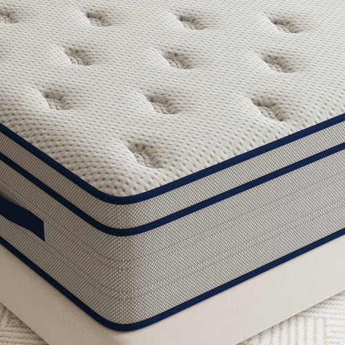 Twin Size Mattresses, 12 Inch Hybrid Memory Foam Individual Pocket Springs Twin Bed Mattress in a Box with Pressure Relief, Motion Isolation, CertiPUR-US, 100 Nights Trial