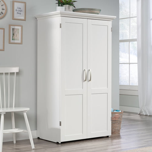 Sauder Craft & Sewing Armoire in Soft White, Soft White Finish