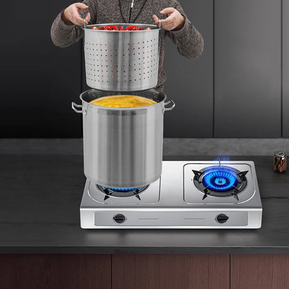 33/52 Quart Stock Pot Stainless Steel Large Kitchen Soup Big Cooking Restaurant for Hotels, Restaurants, Homes