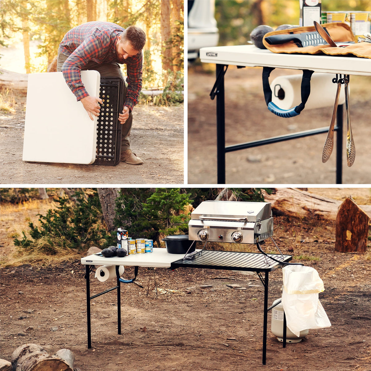 Lifetime 5' Fold-in-Half Camping Folding Table, Pumice (280875)