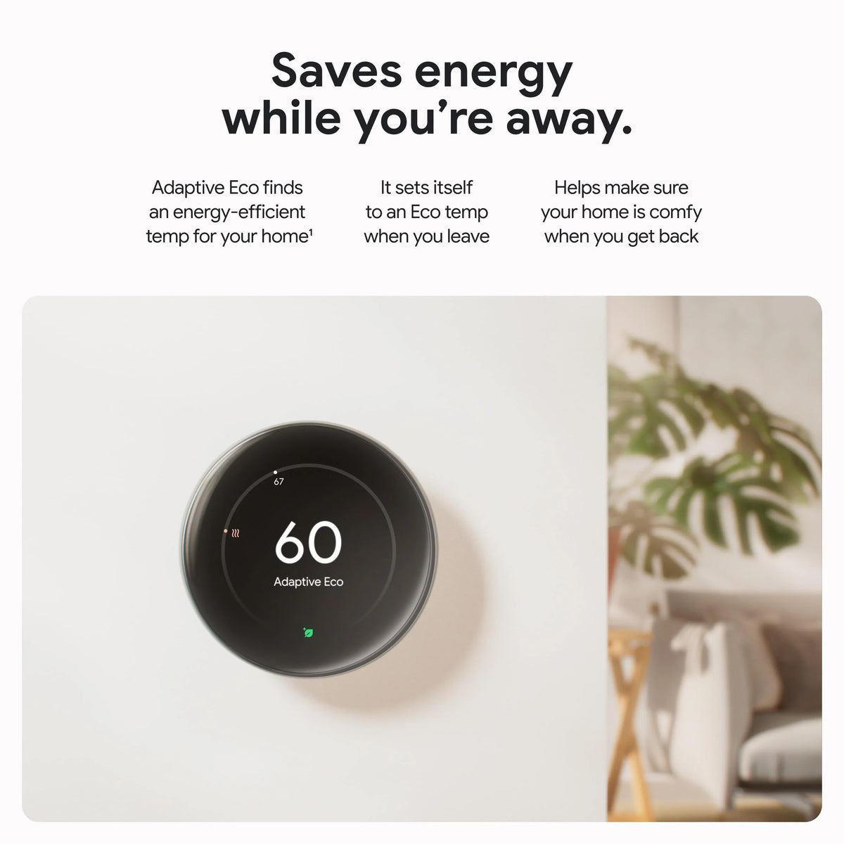 Google Nest Learning Thermostat (4th Gen) with Nest Temperature Sensor (2nd Gen) - Energy Saving Smart Thermostat with Adaptive Eco - Works with Alexa and Google Home App - Polished Obsidian