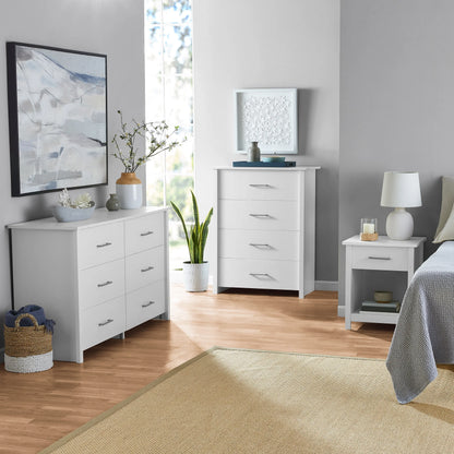 Mainstays Hillside 6-Drawer Dresser, Soft White Finish