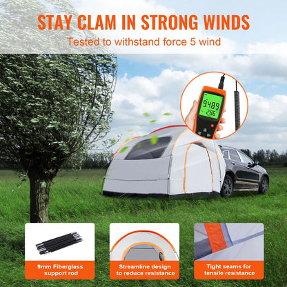 BENTISM SUV Camping Tent 8-8 Ft Waterproof Pickup SUV Tent with Rainfly Carry Bag Car Canopy Shelter for Camping Outdoor Travel