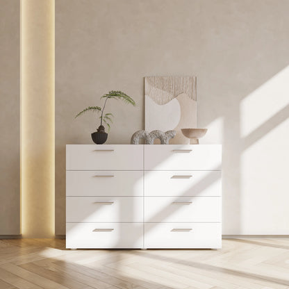 Ktaxon Bedroom Dresser with 6 Drawers, Wooden Double Dresser for Entryway, Wide Storage Cabinet for Living Room, Black