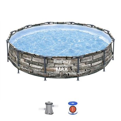 Bestway Steel Pro MAX 12' x 30" Above Ground Outdoor Swimming Pool Set