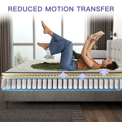 Mulinature 12 inch Full Mattress,Hybrid Mattresses Medium Firm in a Box