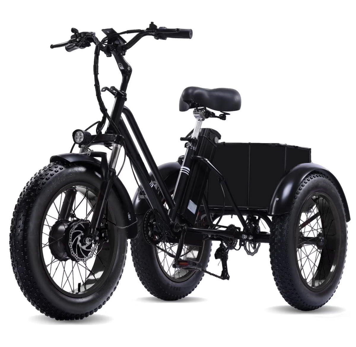 YEBEI Electric Tricycle for Adults Folding E-Trike Motorized Tricycle Electric 3 Wheels Trike Powerful 500W Motor Electric Tricycle 48V15AH Lithium Battery Max 20MPH 20*4.0” Fat Tire Orange