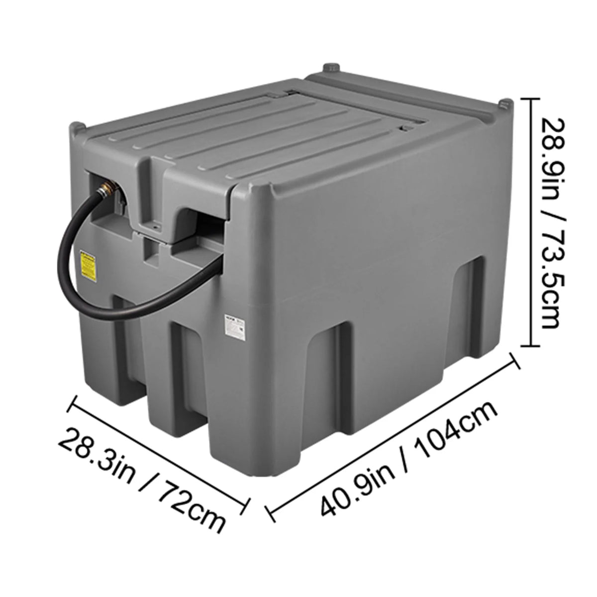 VEVOR Portable Diesel Tank, 116 Gallon Capacity & 10 GPM Flow Rate, Diesel Fuel Tank with 12V Electric Transfer Pump and 13.1ft Rubber Hose, PE Diesel Transfer Tank for Easy Fuel Transportation, Red