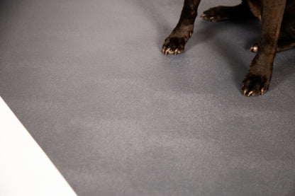 G-Floor 7.5' x 17' Vinyl Levant Pet Friendly Carpet Protector for Dogs & Cats - Midnight Black
