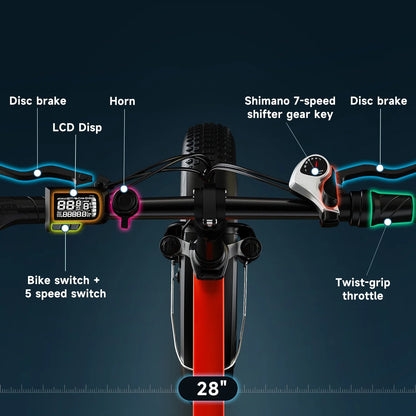 1000W Foldable ebike for adult 80+miles 28+mph battery removable 20 inch fat tyre ebike for all terrain
