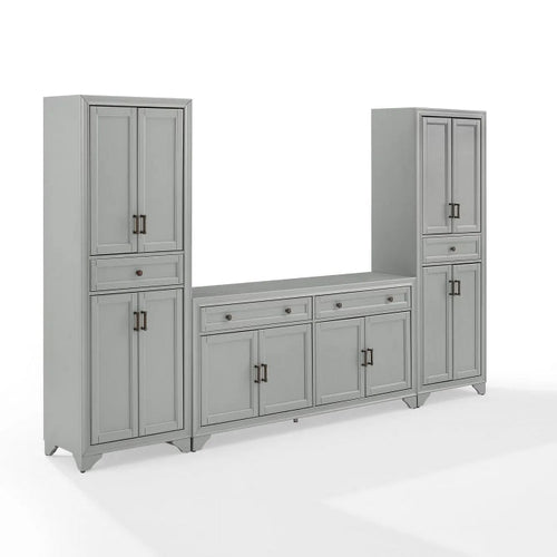 Crosley Tara 3 Piece Sideboard And Pantry Set