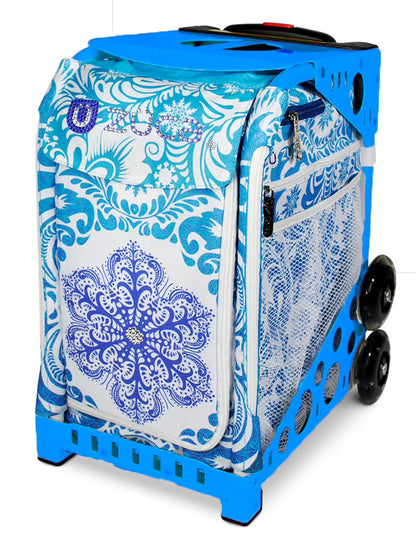 Zuca 18" Sport Bag - Ice Garden (Limited Edition) with Flashing Wheels (Black Frame)