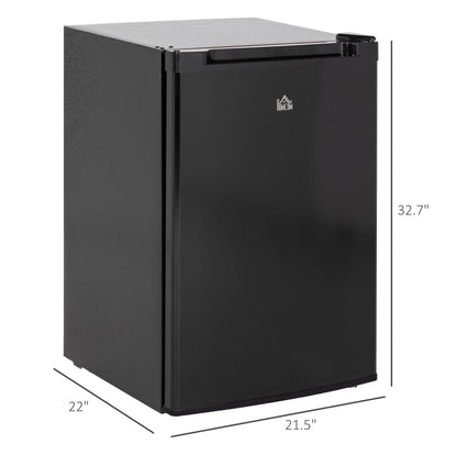 3 Cu Ft Small Upright Freezer Black Adjustable Thermostat Reversible Door for Apartments