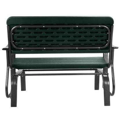 Costway Outdoor Patio Swing Porch Rocker Glider Bench Loveseat Garden Seat Steel