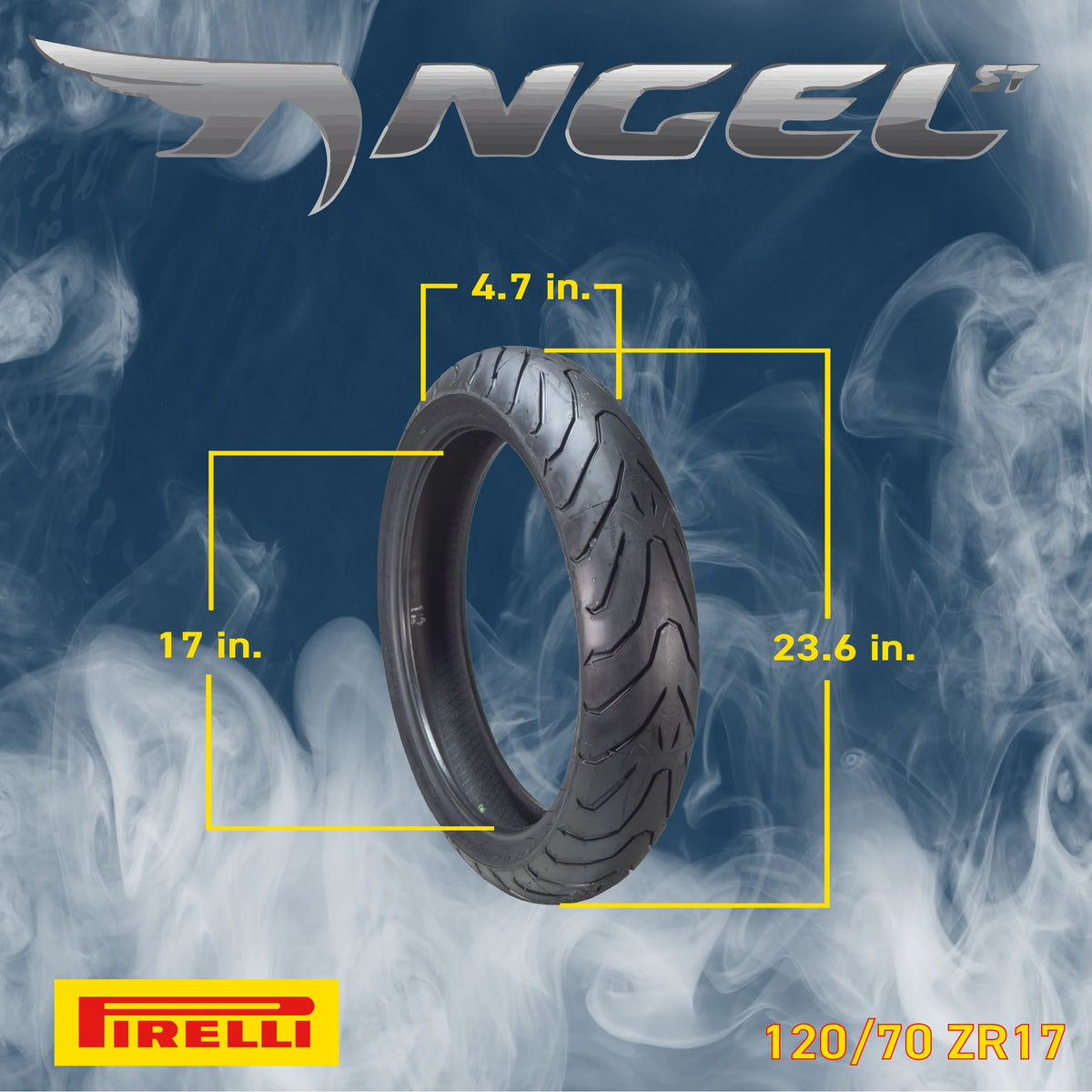 Pirelli Angel ST 120/70ZR17 (58W) Front & 180/55ZR17 (73W) Rear Motorcycle Tires