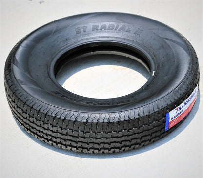Pair of 2 Transeagle ST Radial II Steel Belted ST205/75R15 205/75R15 107/102L D 8 Ply Trailer Tires