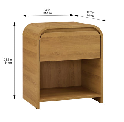 Better Homes & Gardens Juliet Nightstand with USB, Rich Black Finish