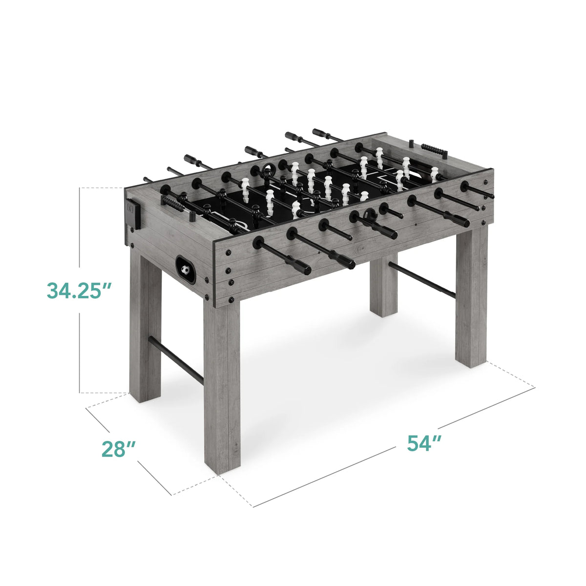 Best Choice Products Large 54in Full-Size Foosball Table for Home, Game Room w/ 2 Balls, 2 Cup Holders - Natural