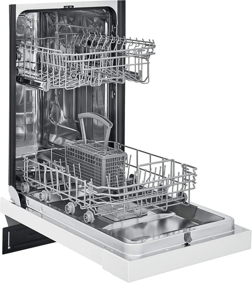 Honeywell 18 Inch Dishwasher with 8 Place settings, 6 Washing Programs, Stainless Steel Tub, UL/Energy Star- White