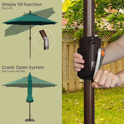 EliteShade 9Ft Market Umbrella Patio Outdoor Table Umbrella��Teal��