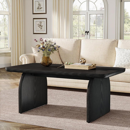 Tribesigns Rectangle Coffee Table, 47-Inch Wood Rectangular Living Room Table