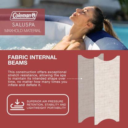 SaluSpa LED Spa Waterfall Accessory w/Coleman Atlantis Inflatable Hot Tub