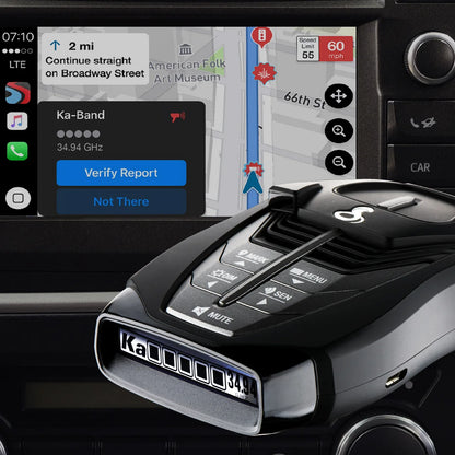 Cobra RAD 480i Connected Radar Detector, Long Range, Bluetooth, Front & Rear Detection + CarPlay (New)