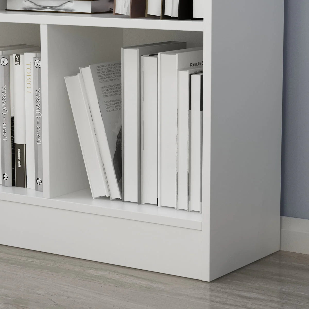 FUFU&GAGA 10-Cube Storage Shelf, Multipurpose Cubby Shelving Unit Display Storage Bookcase Bookshelf, Storage Cubes Organizer Cabinet for Home Office Living Room Bedroom, White(L 47.2in)