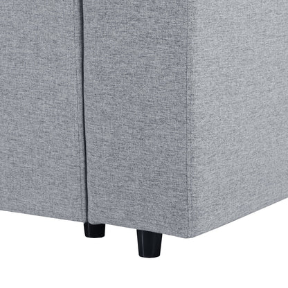 Harper & Bright Designs Convertible Modular Sectional Sofa with 2 Removable Ottomans & Pillows, Large U Shape Cloud Couch with Reversible Chaise for Living Room, Grey